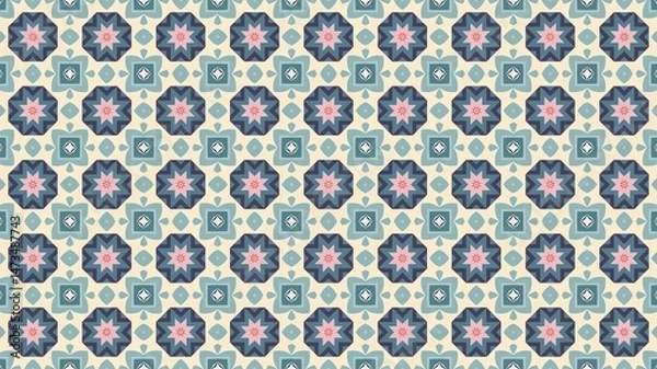 Fototapeta fabric motif. seamless pattern. wallpaper. background. HD