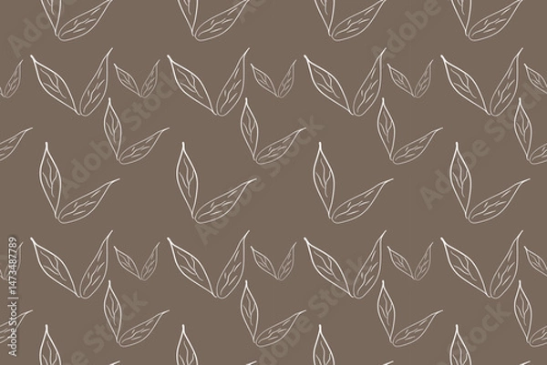 Fototapeta seamless pattern with leaves