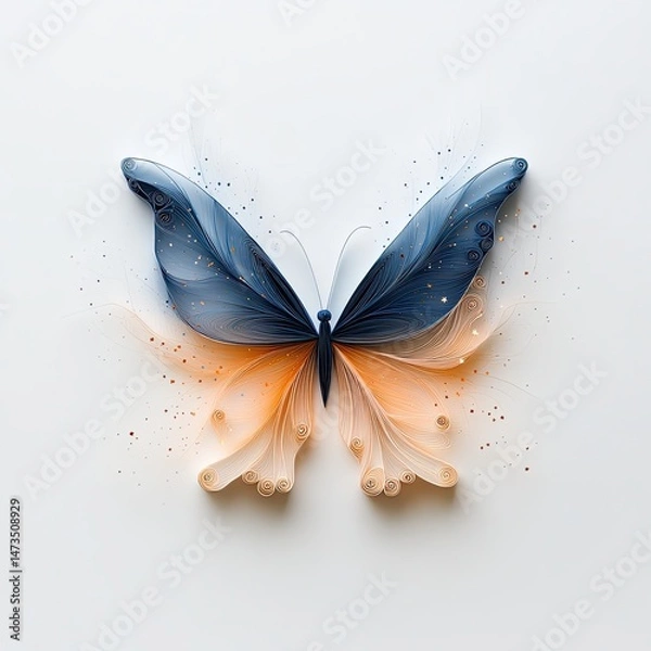 Fototapeta Beautiful butterfly with vibrant colors.