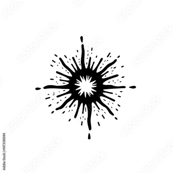 Obraz Abstract starburst illustration with radiating lines, modern and captivating design
