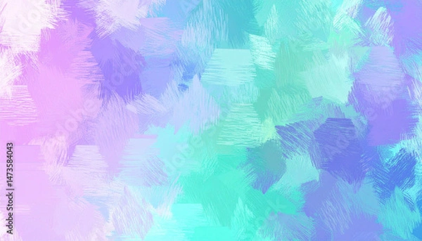 Obraz Colorful brushstrokes create an abstract texture with shades of purple, pink, teal, and blue merging together