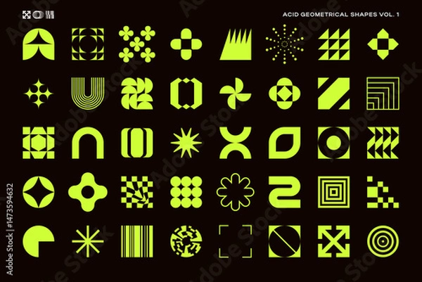 Obraz Acid Geometrical Shapes Set