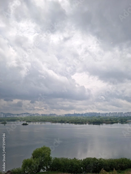 Obraz This is the scenery of the Namhan River in Korea.