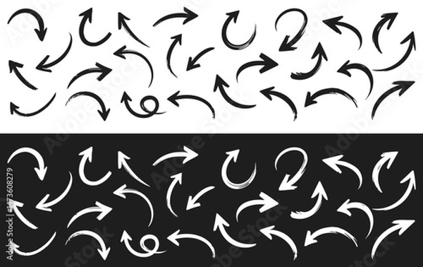 Obraz Vector grunge brush style arrow pointers