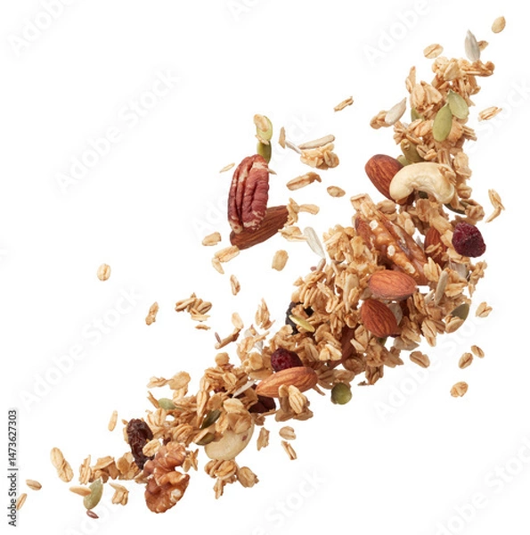 Obraz granola splashing