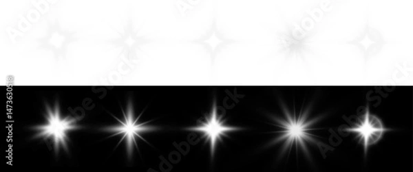 Obraz PNG white flash and starlight beam with glowing sparkle and shimmer, fantasy night background and vibrant twinkle effect, PNG 1920 celebration scene with transparent light and magic explosion.
