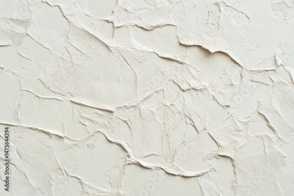 Obraz Textured, light beige plaster surface with deep creases and ridges