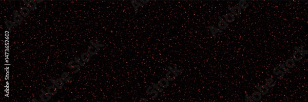 Fototapeta Grainy chilli powder seamless pattern on black bg top view. Grunge pepper texture. Red paprika particles on surface. Vector illustration