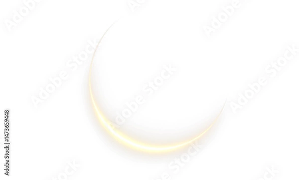 Fototapeta PNG yellow energy glow ring with black background and electric sphere, transparent futuristic light with glowing orange line, PNG vector glow spark for modern abstract 16-bit yellow concept.
