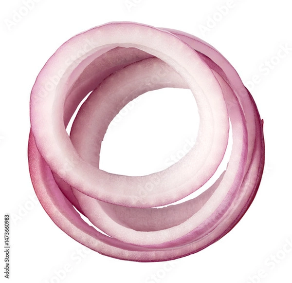 Fototapeta Sliced red onion isolated. png file