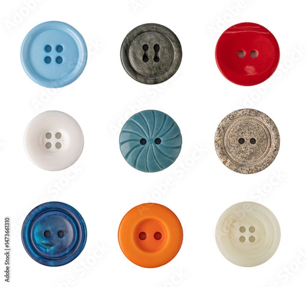 Fototapeta sewing buttons with a thread