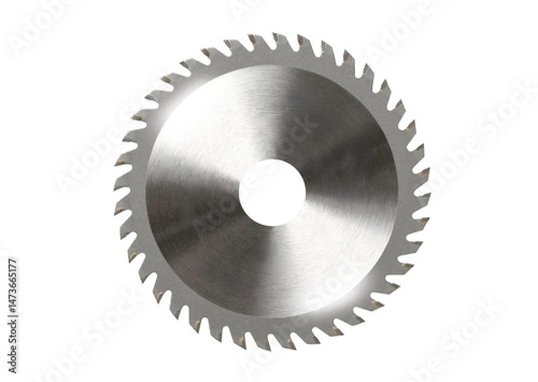 Obraz Circular Saw Blade Isolated on White Background - Industrial Cutting Tool