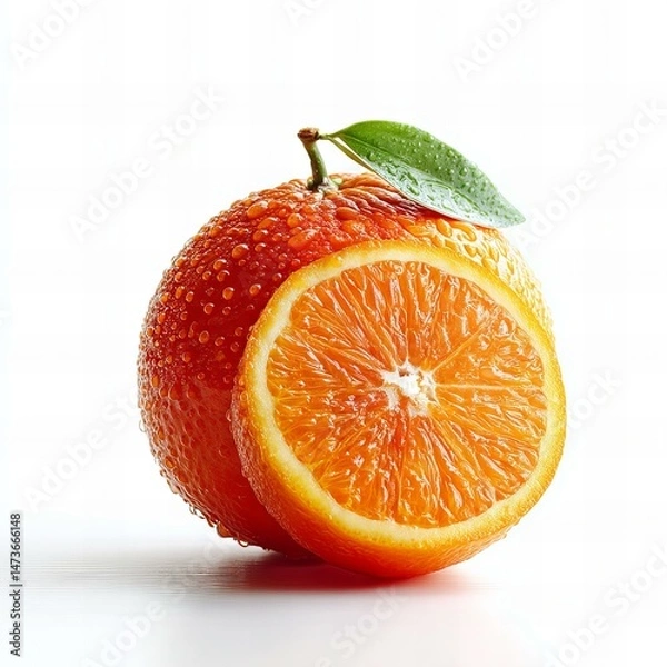 Fototapeta orange on white background