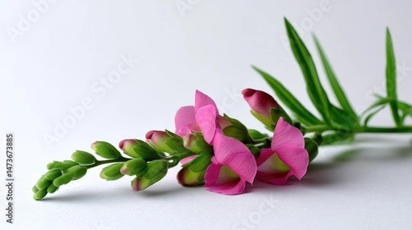 Obraz Snapdragon on Plan white Background