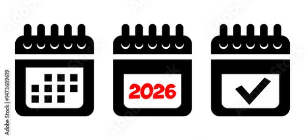 Fototapeta Calendar vector icon. Calendar illustration isolated for graphic and web design
