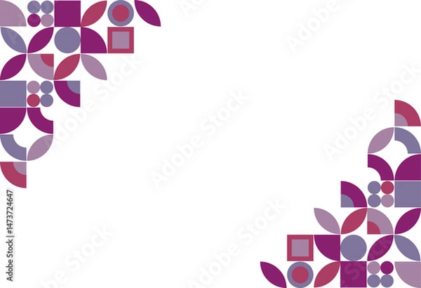 Fototapeta geometric background with Purple color combination