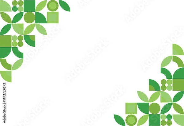 Obraz geometric background with Green color combination