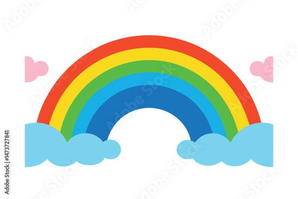 Fototapeta rainbow with clouds