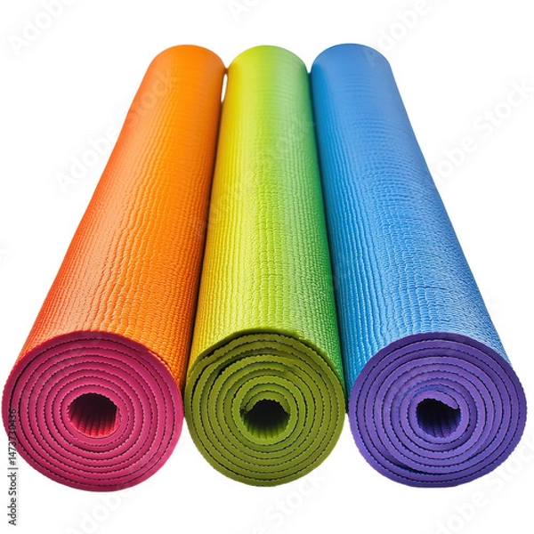Obraz Yoga Mat isolated on transparent background.