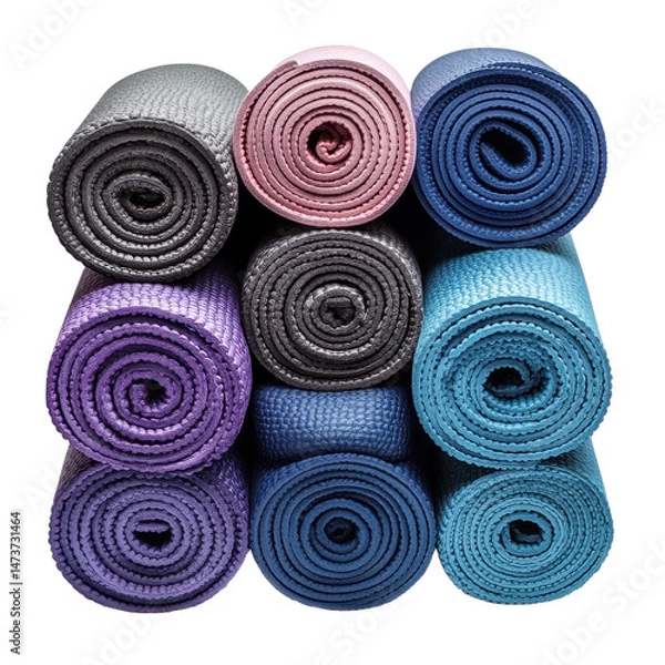 Obraz Yoga Mat isolated on transparent background.