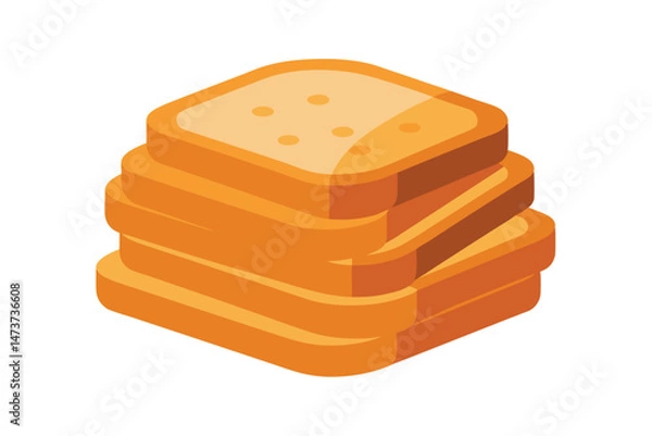 Fototapeta Stack of Whole Wheat Bread Slices 