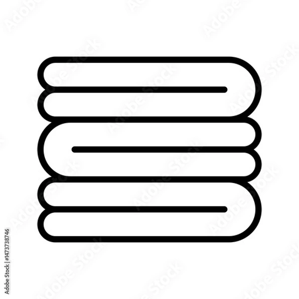 Fototapeta Towel icon vector set on white background