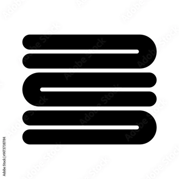 Fototapeta Towel icon vector set on white background