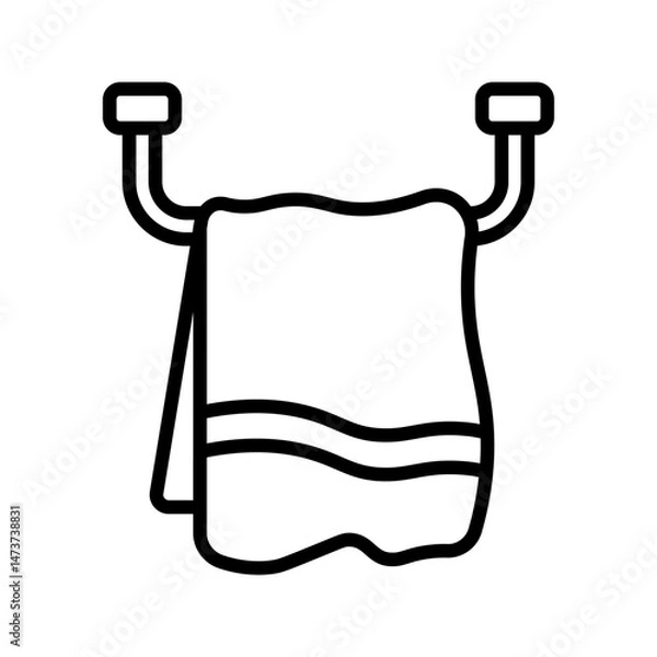 Fototapeta Towel icon vector set on white background