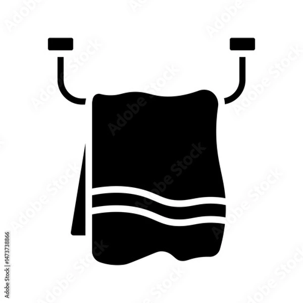 Fototapeta Towel icon vector set on white background