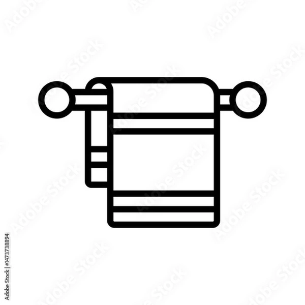 Fototapeta Towel icon vector set on white background