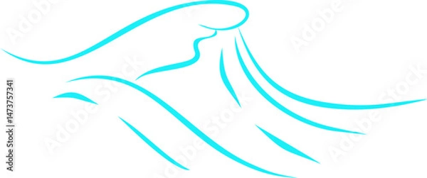 Fototapeta Simple Wave Line Vector