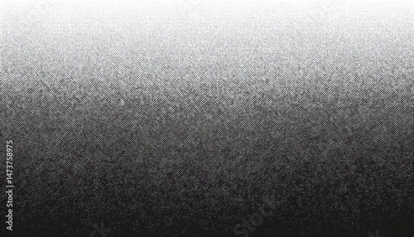 Fototapeta scanned paper, Halftone faded gradient texture. Grunge halftone grit background. 