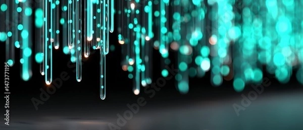 Obraz Vertical Lines Bokeh Effect Backdrop Decoration Aesthetic Abstract Design