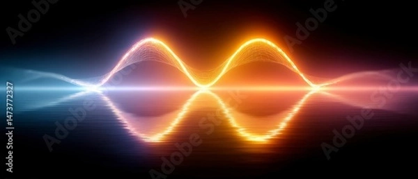 Obraz Vibrant Waves Abstract Flowing Light Design Concept for Futuristic Technology 76 chr