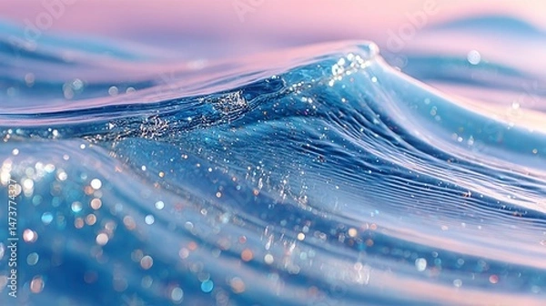 Obraz Wave Sparkle and Water Surface Abstract Close Up