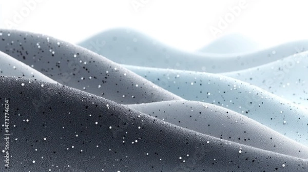 Obraz Wavy Abstract Fabric Textile Material Gradient with Dots Subtle Art Aesthetic