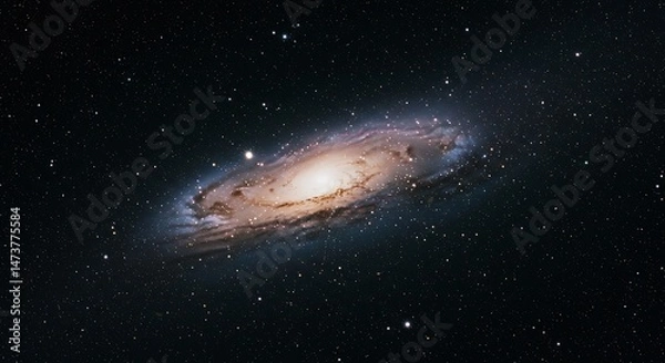Obraz Stunning Spiral Galaxy Captured in Deep Space