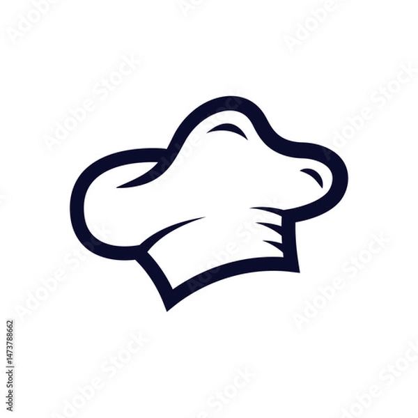 Obraz Minimalist Chef Hat Design vector illustration