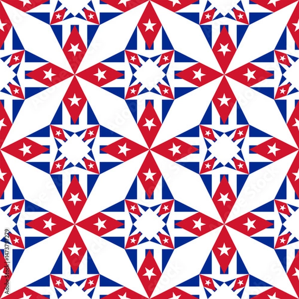 Fototapeta cuba background. cuban flag pattern design. vector illustration