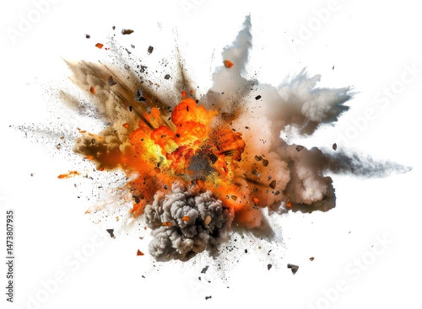 Fototapeta PNG Dramatic explosion explosive dynamic animal.