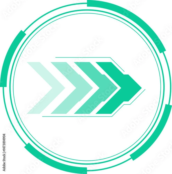 Obraz Futuristic Arrow Icon Vector
