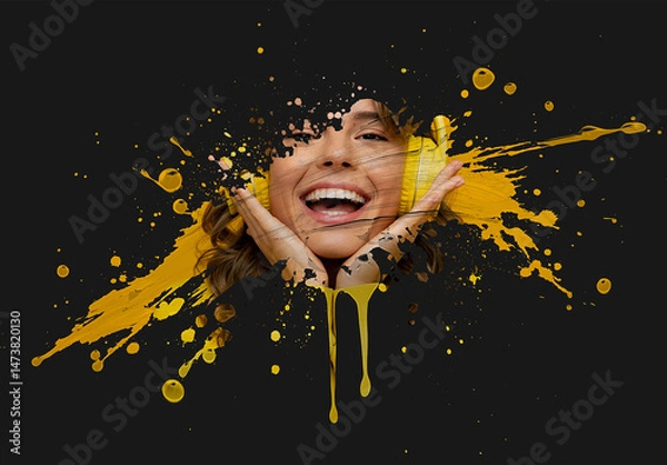 Fototapeta Color Splash Portrait Photo Effect