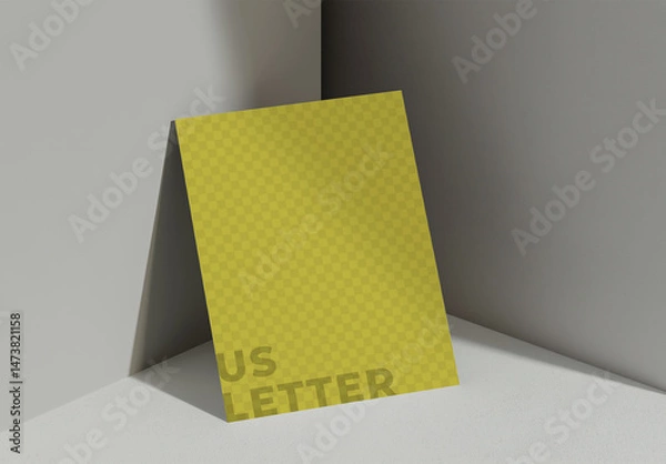 Fototapeta Minimal US Letter Mockup with Corner Setup