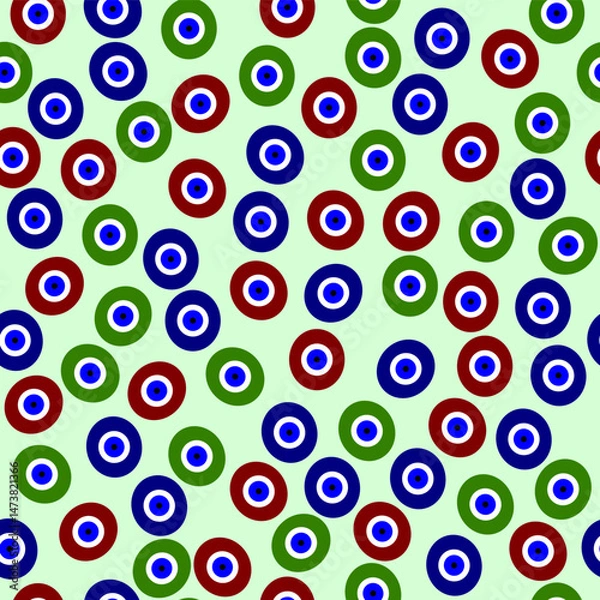 Fototapeta evil eye bead seamless pattern