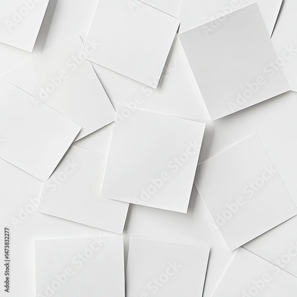 Fototapeta Blank sticky notes overlapping