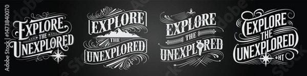Obraz Classic Blackboard Typography with Bold Fitness-Inspired Style
