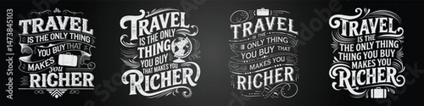 Fototapeta Vintage Blackboard Typography with Youthful Artistic Décor