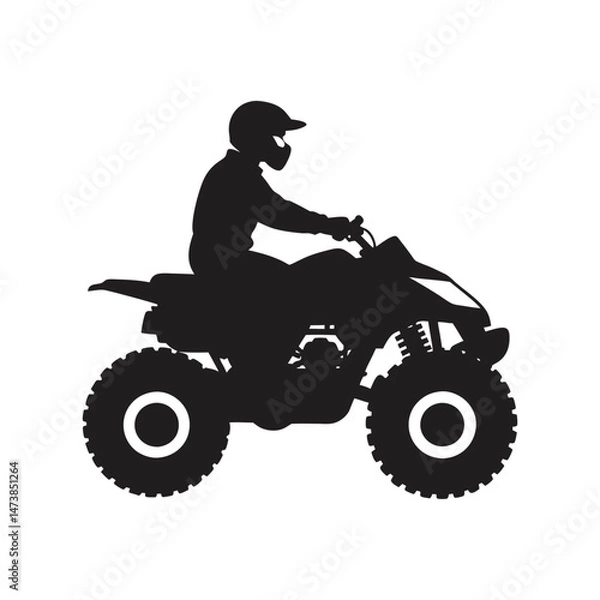 Fototapeta atv rider vector art silhouette