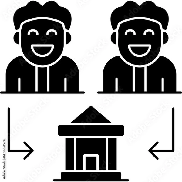 Fototapeta Chain Team Icon Vector Element