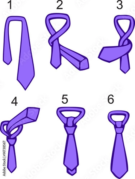 Obraz The four-in-hand knot